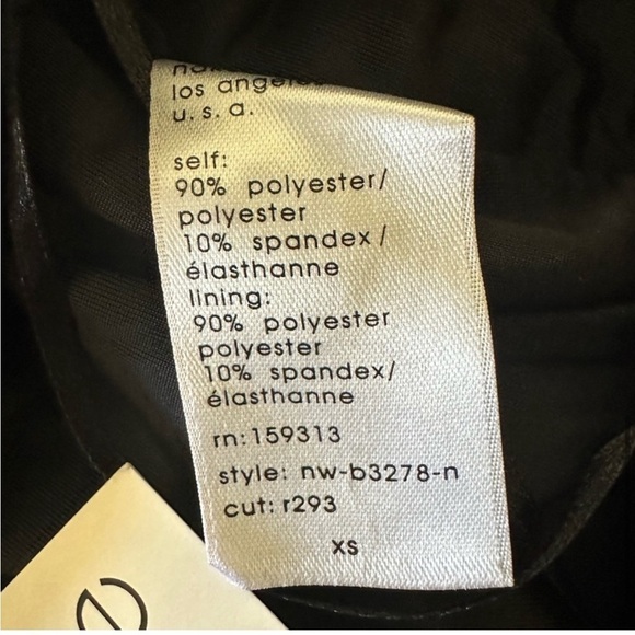 NAKED WARDROBE Strapless Velour Unitard Bodysuit, Black, Size XS, NWT - Picture 9 of 11